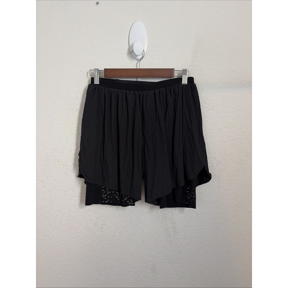 Lululemon Mens M Surge Lined Shorts Limited Edition 6" OOM Liner Black Running - Picture 2 of 8